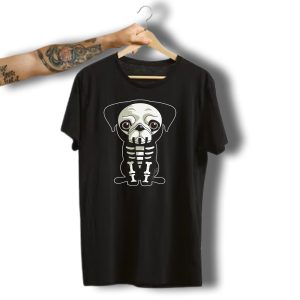 Skeleton Pug Halloween Dog Skeleton X Ray T-Shirt