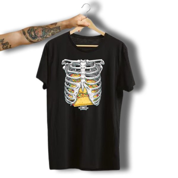 Skeleton Rib Cage Halloween Taco Ribcage T Shirt 1 t shirt 1
