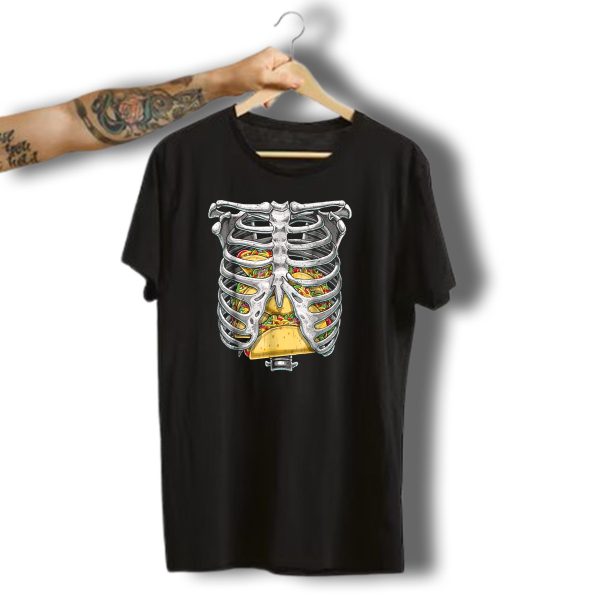Skeleton Rib Cage Taco Halloween Skeleton T Shirt 1 t shirt 1