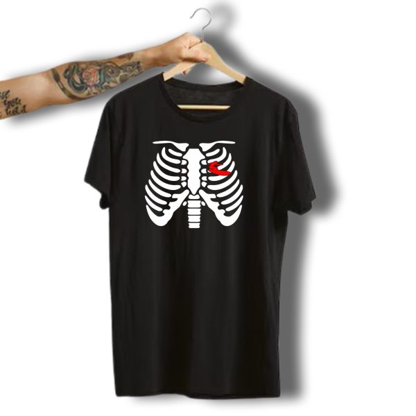 Skeleton Ribcage Surfing Halloween T Shirt 1 t shirt 1