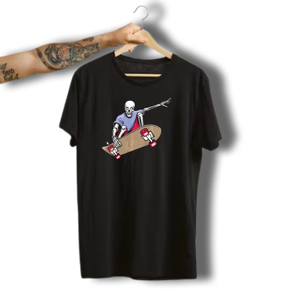 Skeleton Skateboarding Halloween Trick Airtime T Shirt 1 t shirt 1