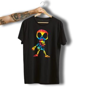 Skeleton Skull Flossing Move Halloween Tie Dye T-Shirt