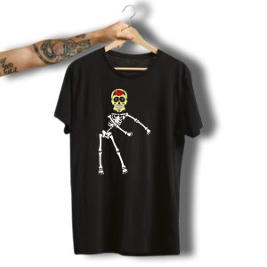 Skeleton Sugar Skull Halloween Dia De Los Dancing Skeleton T-Shirt