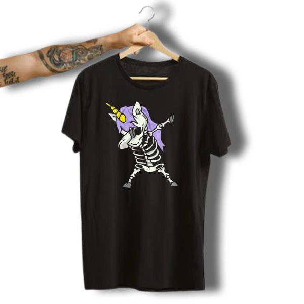 Skeleton Unicorn Dabbing Scary Cool Halloween Co T Shirt 1 t shirt 1