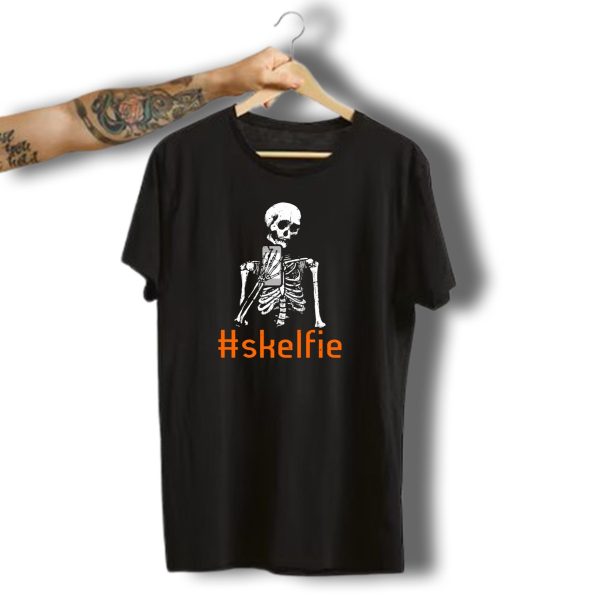 Skelfie Skeleton Selfie Halloween Party T Shirt 1 t shirt 1