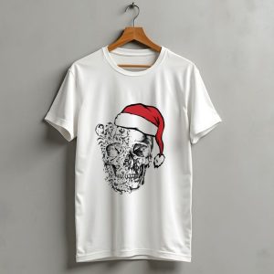 Skulls And Bodies Christmas With Santa Hat Humor T Shirt
