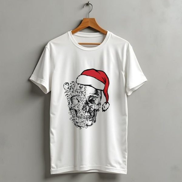 Skulls And Bodies Christmas With Santa Hat Humor T Shirt 1 t shirt 1
