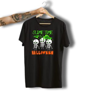 Slime Time Halloween Skeletons Bubbles T-Shirt