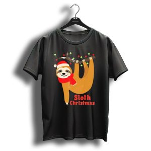 Sloth Christmas Funny Hanging Holiday Sloth T-Shirt