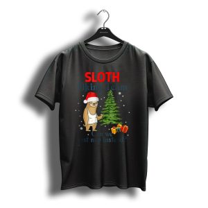 Sloth Hiking Team Can We Just Nap Instead Santa Hat Christmas Tree Gifts T-Shirt
