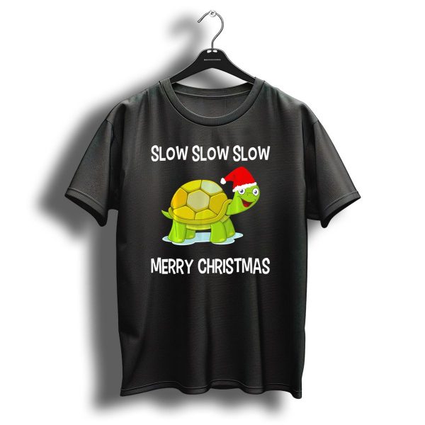 Slow Slow Slow Funny Turtle Merry Christmas T Shirt 1 t shirt 1
