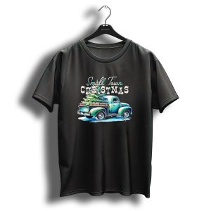 Small Town Christmas Vintage Truck And Tree T-Shirt
