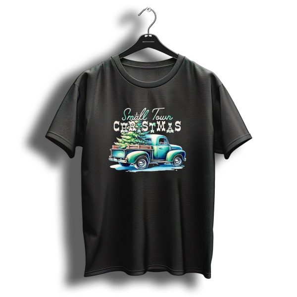 Small Town Christmas Vintage Truck And Tree T Shirt 1 t shirt 1