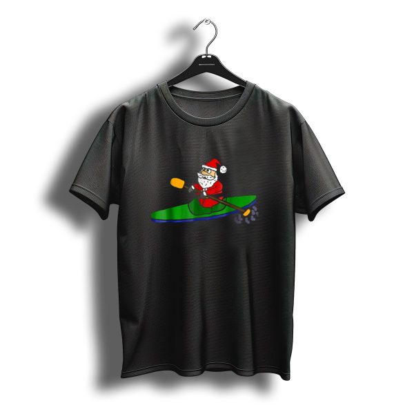 Smileteesxmas Funny Santa Claus Kayaking Christmas T Shirt t shirt 1