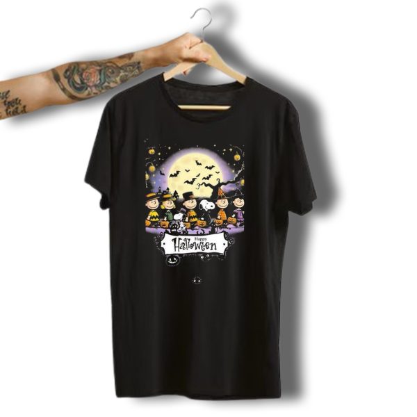 Snoopy Charlie Brown Peanuts Gang Happy Halloween Night Pumpkin Patch Party T Shirt t shirt 1