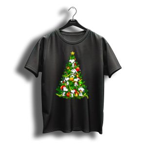 Snoopy Christmas Tree With Santa Hats And Gifts T-Shirt