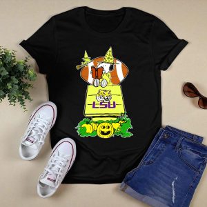 Snoopy Halloween Lsu Tigers Football Pumpkin Patch Scene T-Shirt