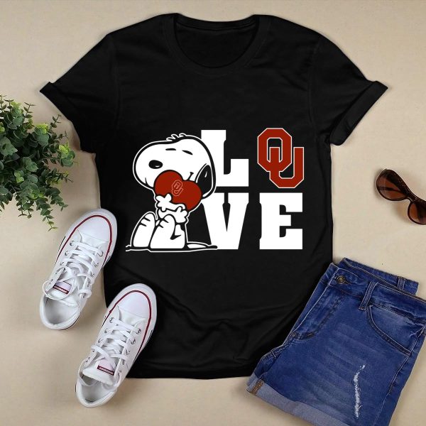 Snoopy Love Ou Oklahoma Sooners T Shirt 1