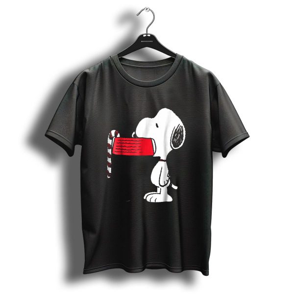 Snoopy Peanuts Christmas Candy Cane Holiday T Shirt 1 t shirt 1