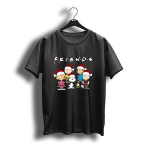Snoopy Peanuts Friends Christmas Characters Santa Hats T-Shirt