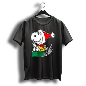 Snoopy Santa Christmas Cheer Peanuts Holiday T Shirt