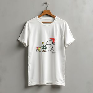 Snoopy Woodstock Christmas Tree Santa Hats T-Shirt