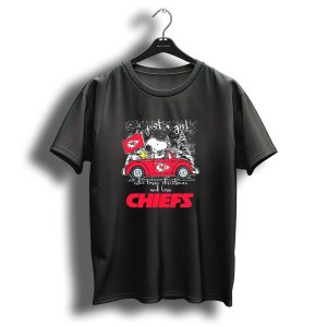 Snoopy Woodstock Peanuts Just A Girl Who Loves Christmas And Kansas City Chiefs T-Shirt