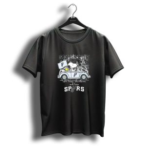 Snoopy Woodstock Peanuts Just A Girl Who Loves Christmas And Loves Spurs T-Shirt