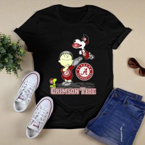 Snoopy And Woodstock Celebrate Alabama Crimson Tide Football T Shirt