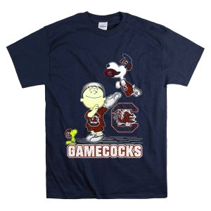 Snoopy And Woodstock Celebrating South Carolina Gamecocks Football T-Shirt