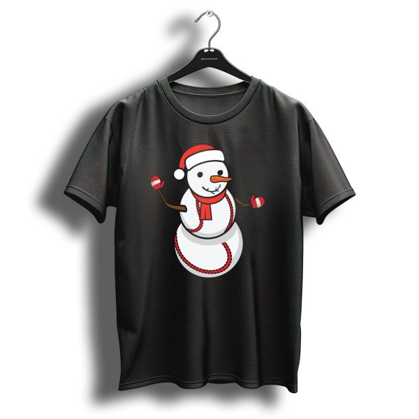 Snowman Baseball Christmas Yule Sports Lovers Holiday Festive T Shirt 1 t shirt 1