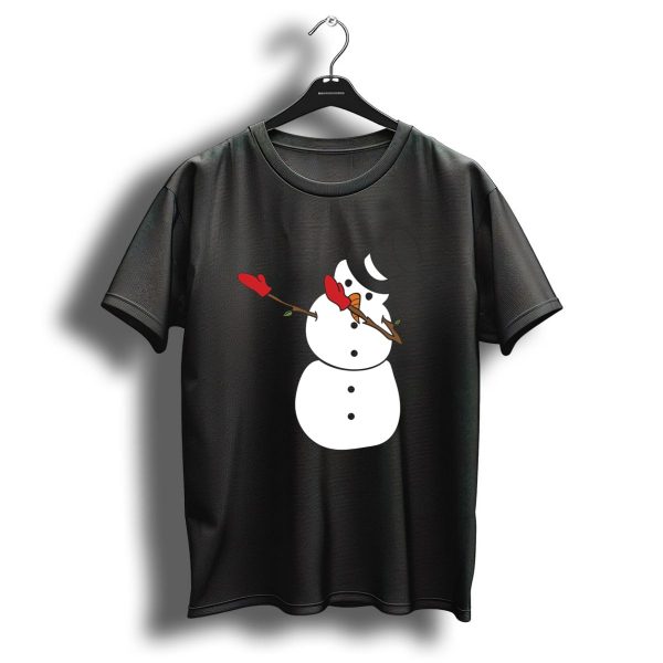 Snowman Dabbing Funny Christmas Snowman In Top Hat And Red Mittens T Shirt 1 t shirt 1
