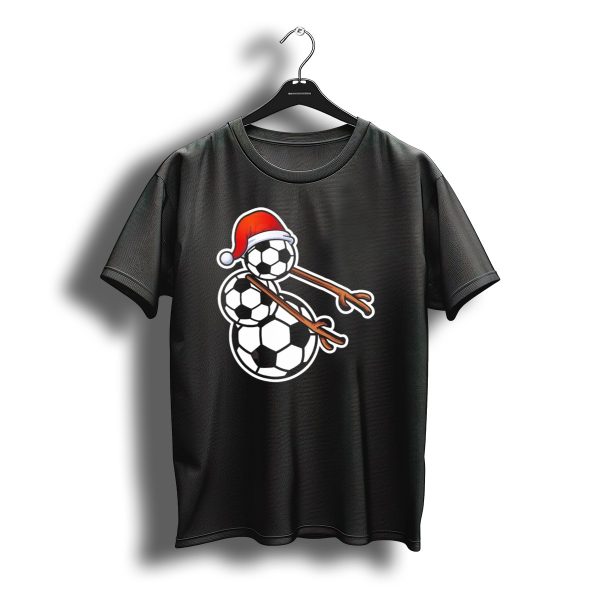 Snowman Floss Soccer Christmas Santa Hat Soccer Ball Snowman T Shirt t shirt 1
