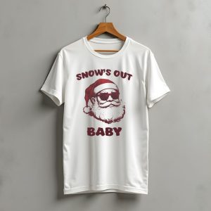 Snow'S Out Baby Santa Christmas T-Shirt