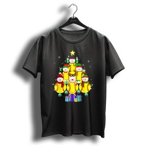 Softball Christmas Snowman Tree With Gifts For Funny Sport Lovers T-Shirt