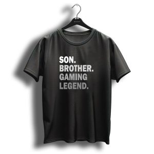Son Brother Gaming Legend Funny Christmas Teen Boy Gamer Holiday T-Shirt