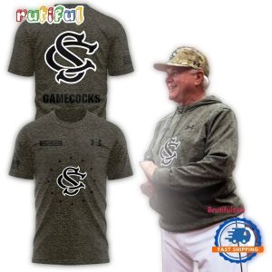 Gamecocks 2025 Baseball X Salute To Service All-Over Print T Shirt
