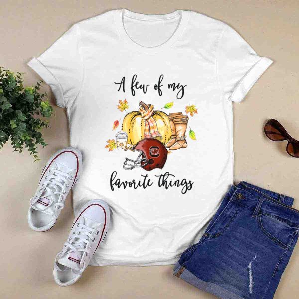 South Carolina Gamecocks A Few of My Favorite Things Autumn Football T Shirt 1 0