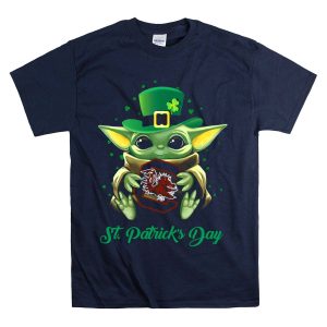 South Carolina Gamecocks Baby Yoda St Patricks Day T-Shirt