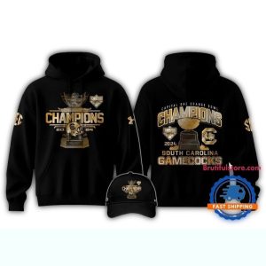 South Carolina Gamecocks Citrus Bowl Champions Black All-Over Print Hoodie