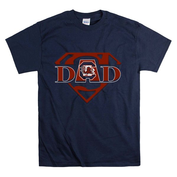 South Carolina Gamecocks Dad Superman T Shirt 1 Navy