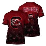 South Carolina Gamecocks Flamingo Landscape Vintage All-Over Print T Shirt
