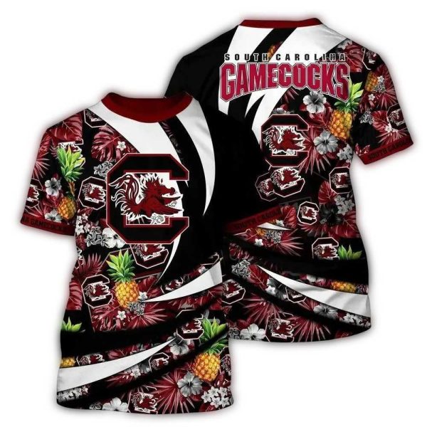 South-Carolina-Gamecocks-Flower-Cheap-3D-Shirt South Carolina Gamecocks Flower Cheap 3D Shirt