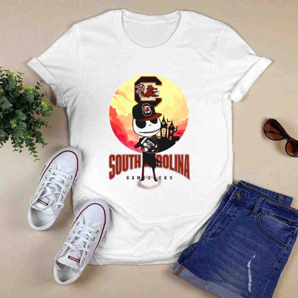 South Carolina Gamecocks Halloween Character Football T Shirt 1 0