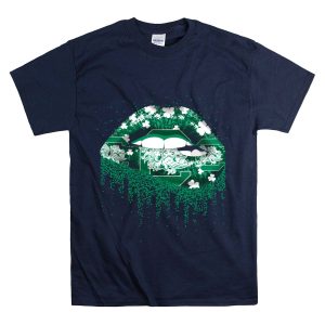 South Carolina Gamecocks Lips Shamrock Green Drip T-Shirt