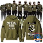 South Carolina Gamecocks Baseball X Salute To Service 2025 All-Over Print Hoodie