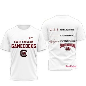 Gamecocks Heartbeat All-Over Print T Shirt
