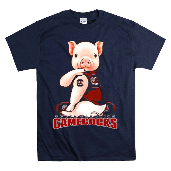 South Carolina Gamecocks Pig Football Fan T Shirt 1 Navy