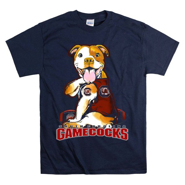 South Carolina Gamecocks Pitbull Football Fan T Shirt 1 Navy