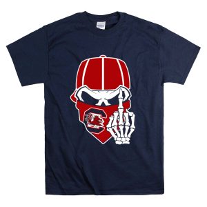 South Carolina Gamecocks Skull Bandana Skeleton Hand T-Shirt